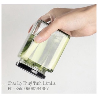Hũ thuỷ tinh vuông nắp thiếc 50ml - 100ml - 200ml - 280ml