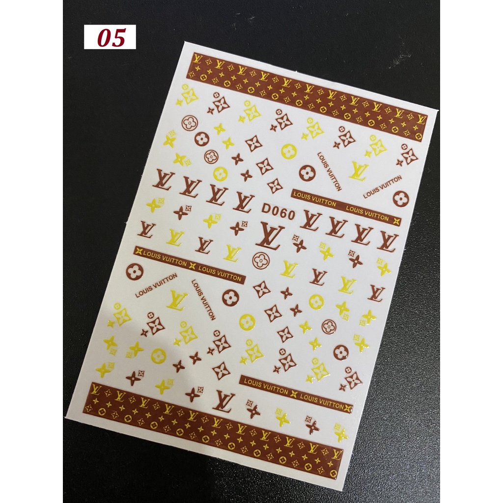 Sticker dán móng, Nail Sticker thương hiệu nổi tiếng, trang trí móng