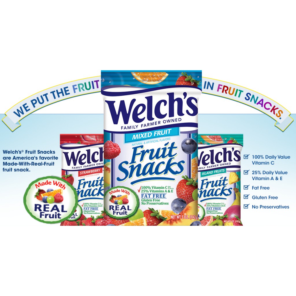 Kẹo Dẻo Trái cây Welch’s Fruit Snacks Mỹ - 25.5g/ gói