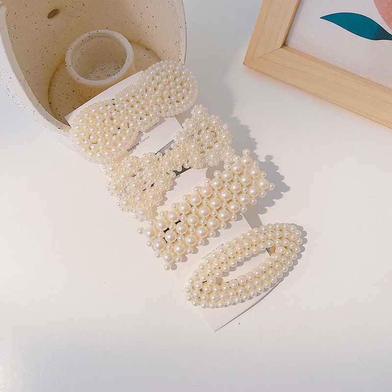 Set 4 kẹp mái phối ngọc mix chọn mẫu siêu xinh