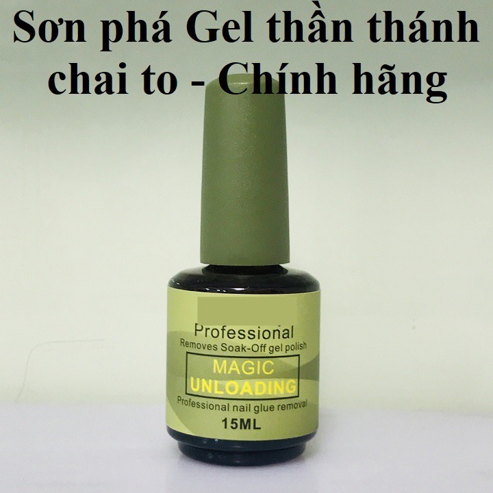 Nước chuyên phá gel trong suốt đặc biệt không làm tổn thương móng tay chính hãng chai to 15ml