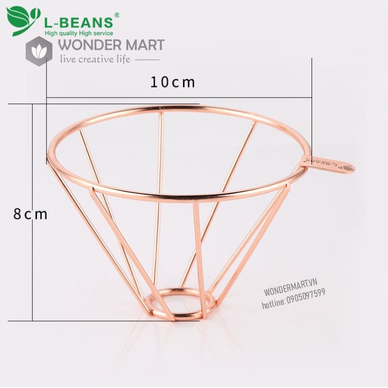 Phễu lọc Drip V60 nhỏ giọt kèm 40 giấy lọc L-Beans