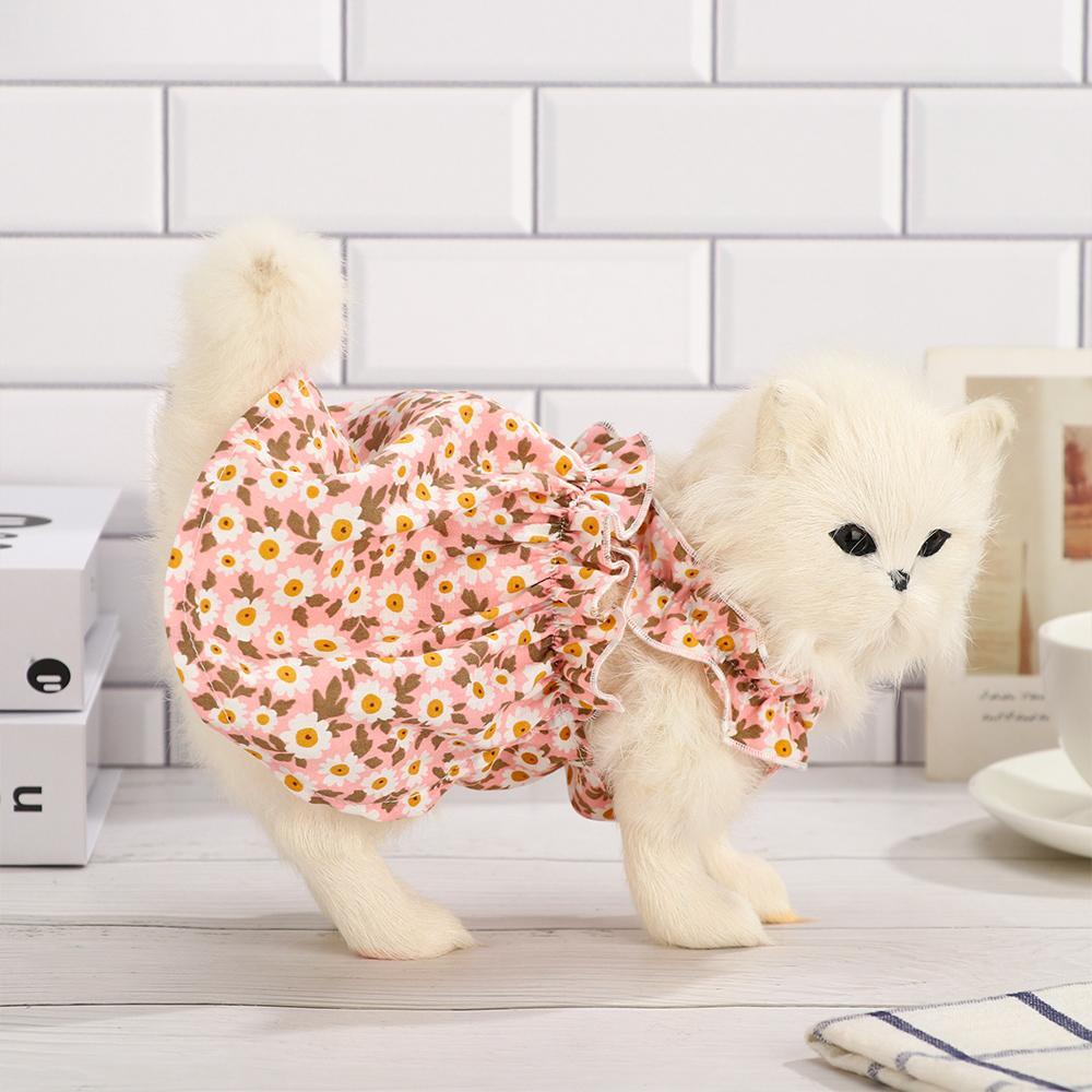 Đầm Cotton Phong Cách Công Chúa Thời Trang Xuân Hè Xinh Xắn Cho Thú Cưng