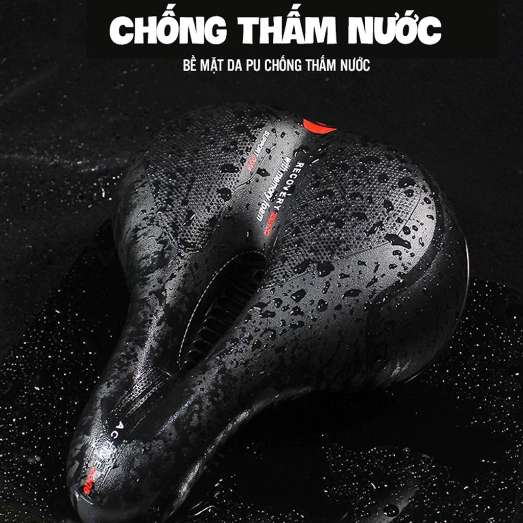 Đệm Yên Xe Đạp Thể Thao Đàn Hồi Mềm Dày Thoáng Khí Cao Cấp Chống Trượt Siêu Êm MLH