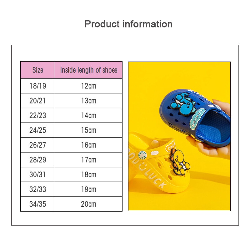 Dép bít mũi AMILA họa tiết khủng long hoạt hình dễ thương cho bé