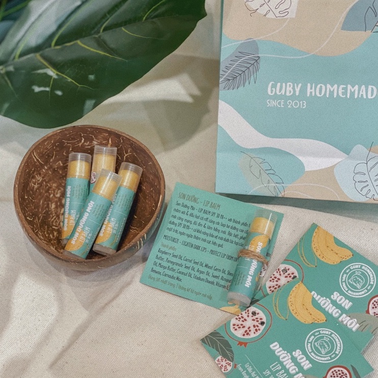 Son Dưỡng Môi Chống Nắng LIP BALM SPF30++ Bảo Vệ Môi & Cấp Ẩm Chuyên Sâu - handmade By Guby Homemade