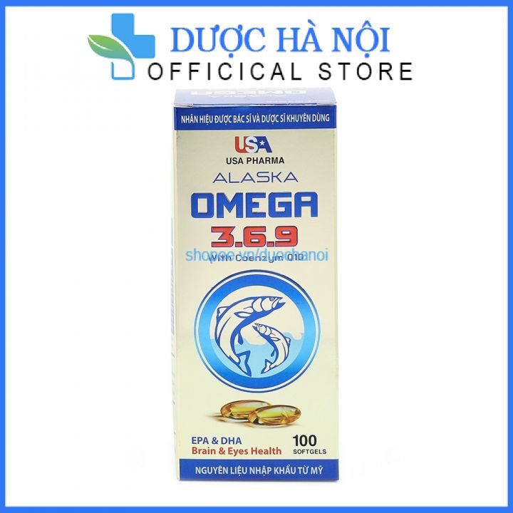 Viên uống sáng mắt Omgega 369 tăng cường trí nhớ phòng chống đột quỵ sáng mắt đẹp da hộp 100 viên