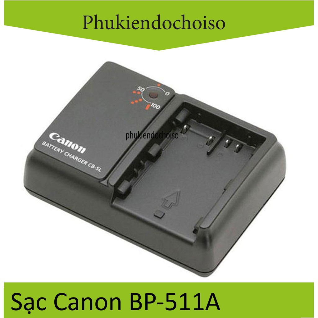 Bộ pin sạc thay thế 1 pin 1 Sạc máy ảnh Canon BP-511A