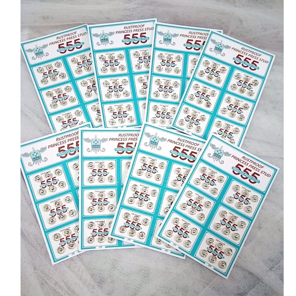 SET 8 VỈ KHUY BẤM NÚT BÓP 555 (1 HỘP)