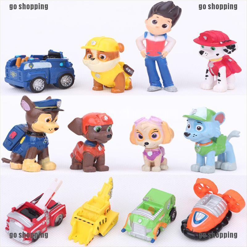 {go shopping}12 pcs Fashion Nickelodeon Paw  Patrol  Mini Figures Toy  Playset Cake Toppers