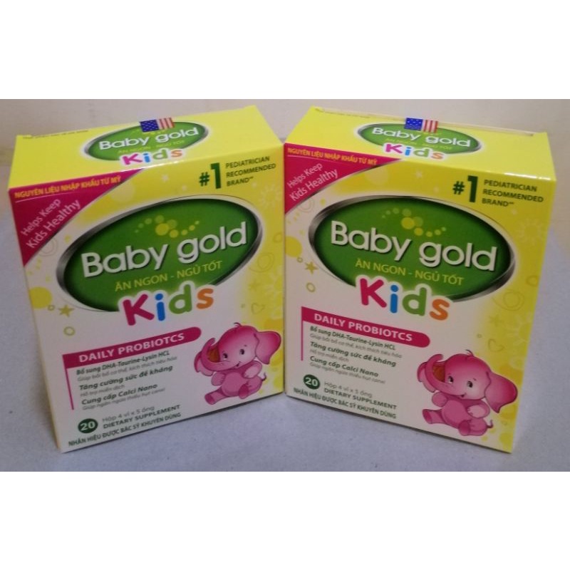 Baby Gold Kids tiêu hoá khoẻ trẻ ăn ngon, giúp bé ăn ngon ngủ tốt, bé thông minh.