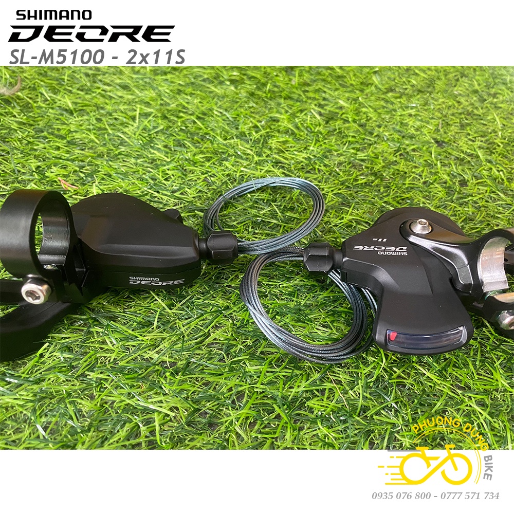 Tay đề bấm xả xe đạp SHIMANO DEORE SL M5100 2x11 Speed - Hàng Chính Hãng