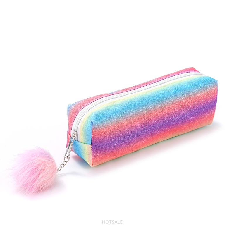 Túi Đựng Bút Màu Cầu Vồng Lấp Lánh Xinh Xắn