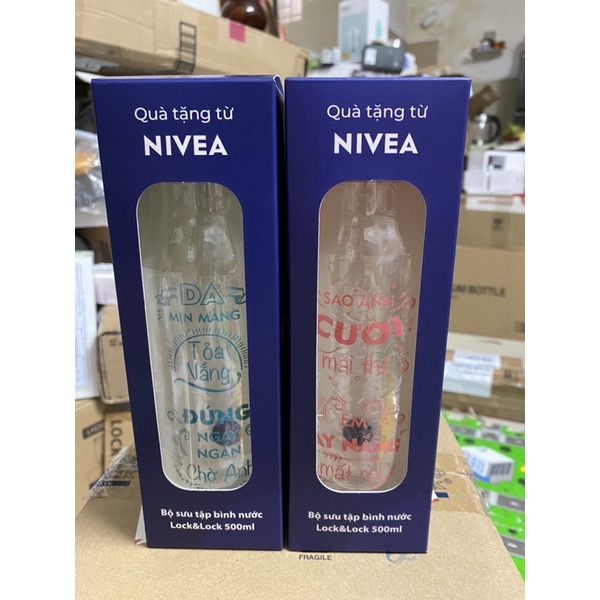[LOCK&amp;LOCK]BÌNH NƯỚC NHỰA DUNG TÍCH 500ML BPA FREE-HAP654BDF ( QUÀ TẶNG TỪ NIVEA)