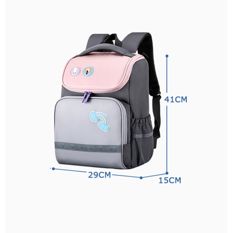 Ba lô học sinh cấp 1&amp;2 siêu nhẹ chống gù chống nước cao cấp phong cách châu âu