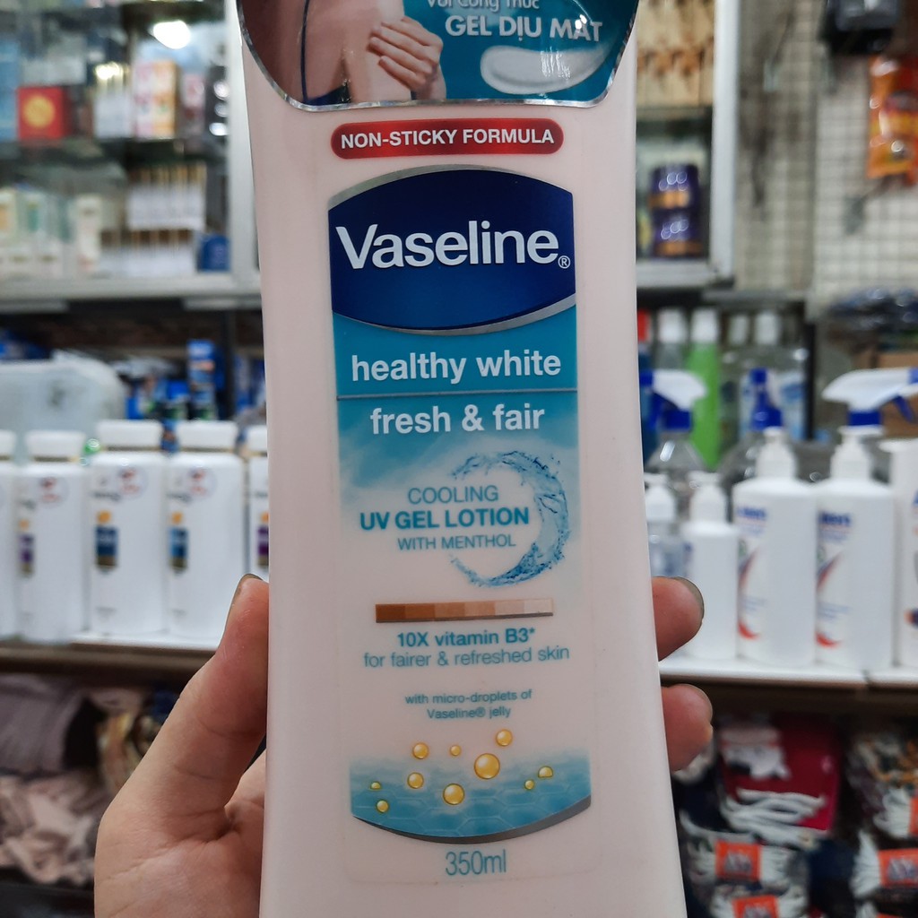 Gel dưỡng thể Vaseline dịu mát trắng da Fresh &amp; Fair 350ml