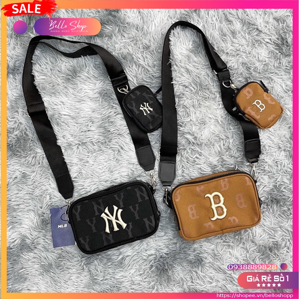 Túi Bao Tử MLB Logo Jacquard Mini Crossbody Bag B413