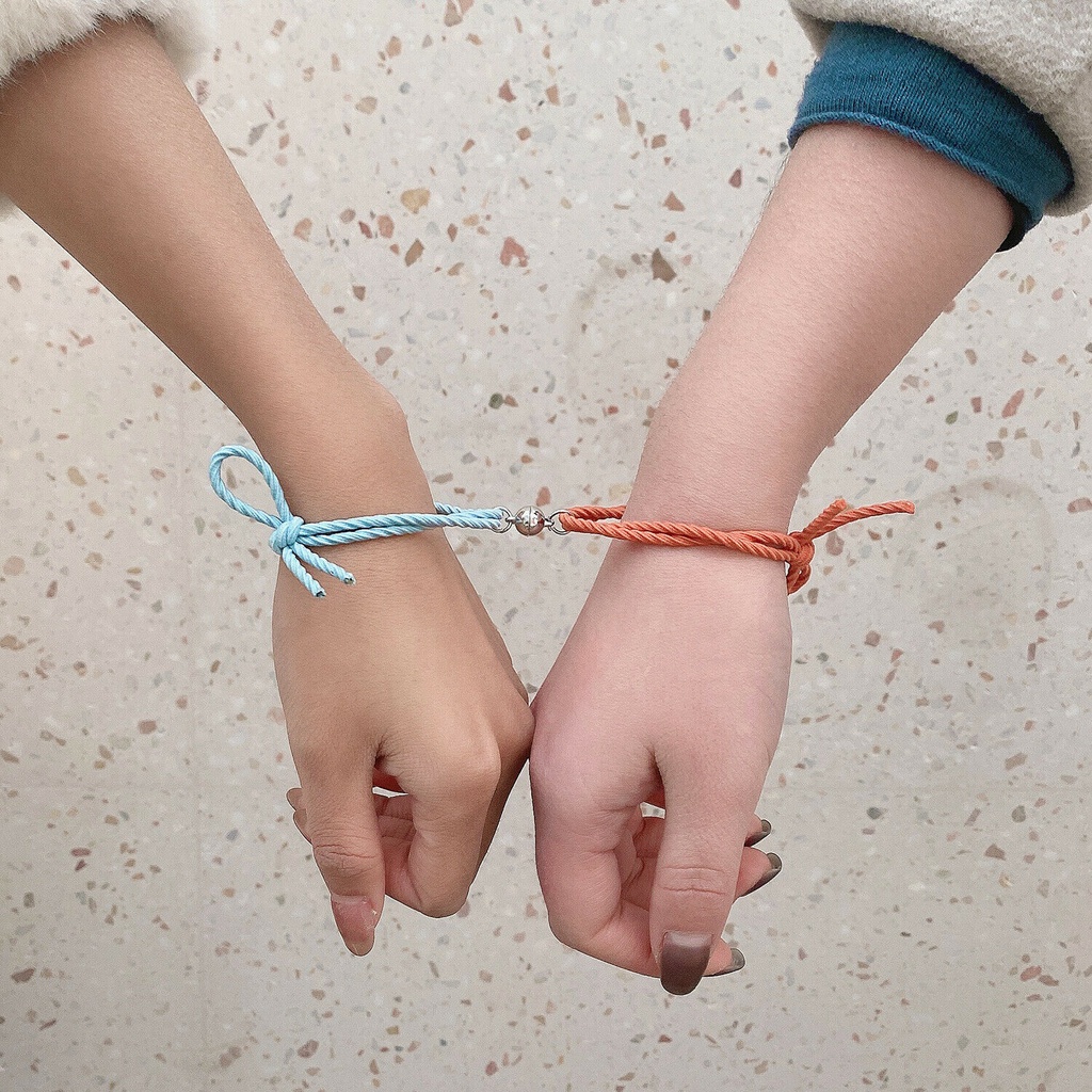 Vòng Tay Dây Bện Khóa Nam Châm Cho Cặp Đôi