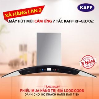 Máy hút mùi bếp kính cong ⚡SALE SỐC⚡ cảm ứng 7 tấc KAFF KF-GB702 (mẫu mã sang trọng, công suất hút mạnh)