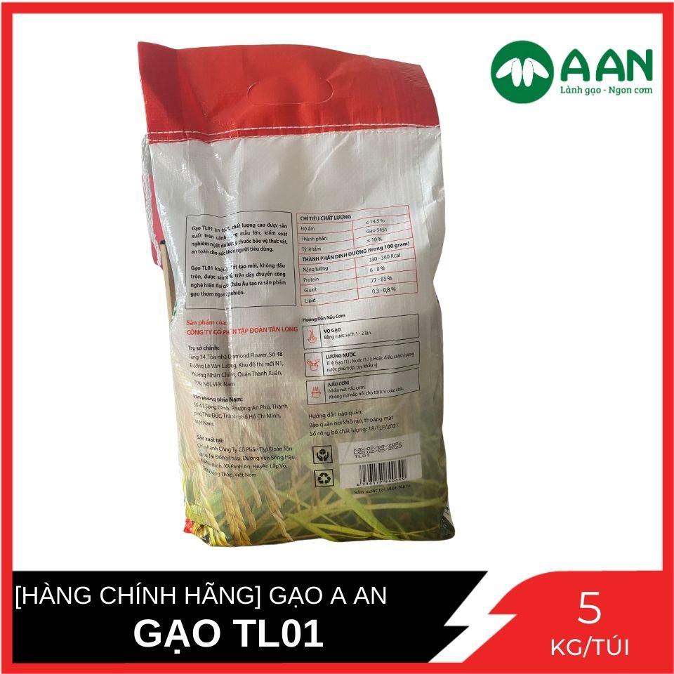 [HÀNG CHINH HÃNG] Gạo Dẻo và Mềm Cơm TL01 Gạo A An Túi 5 Kg