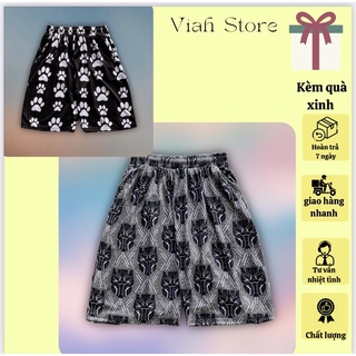 Quần short thun cartoon unisex in họa tiết cao cấp