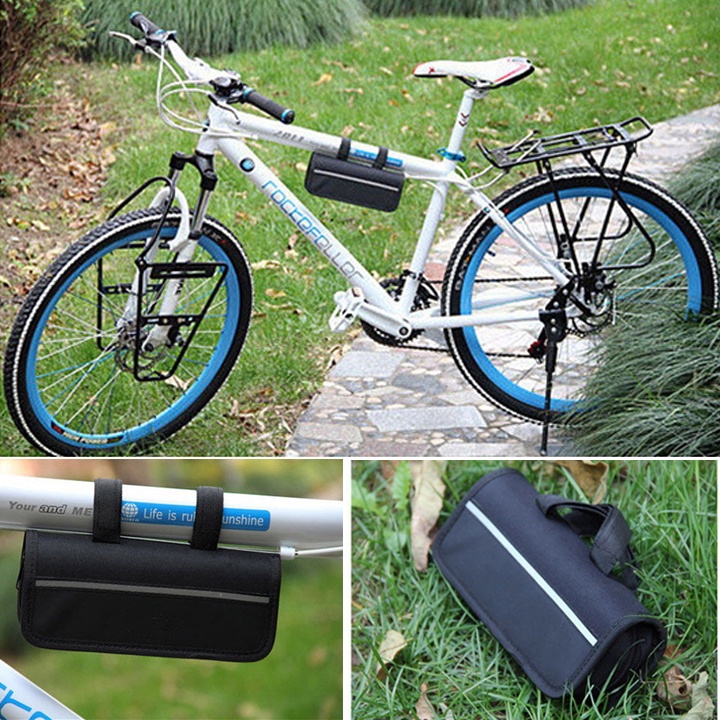 Bộ dụng cụ vá xăm lốp xe đạp kèm miếng vá săm, bơm mini và keo dán, bộ sửa chữa đa năng có túi đựng