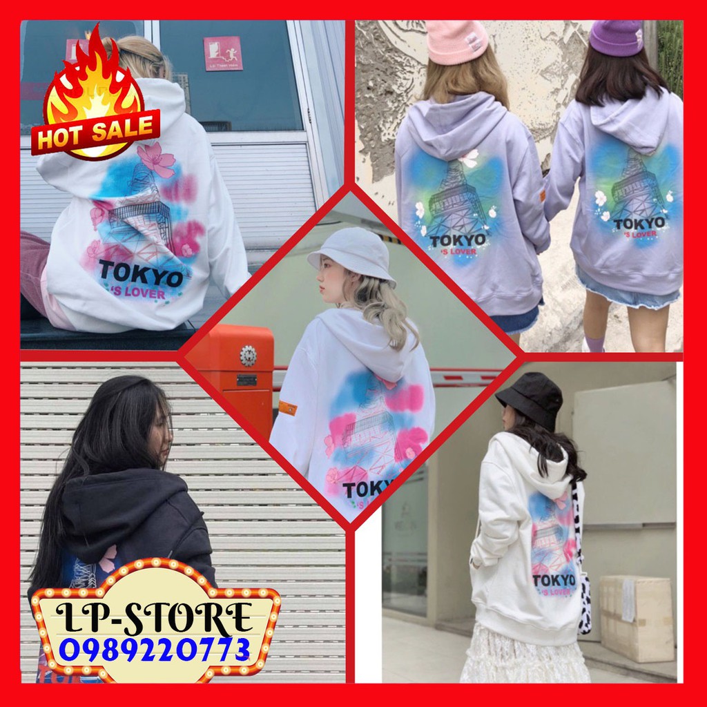 ÁO HOODIE - ÁO KHOÁC NỈ NGOẠI DÂY KÉO TOKYO 3 MÀU