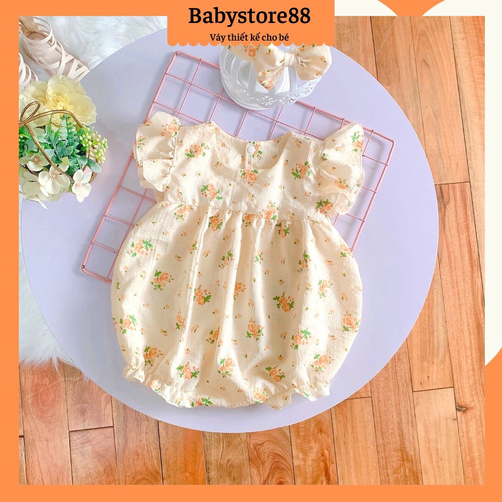 bodysuit cho bé gái (5-13kg) tặng kèm turban, set bộ body SƠ SINH thiết kế cao cấp cho bé từ 0 -3 tuổi V40