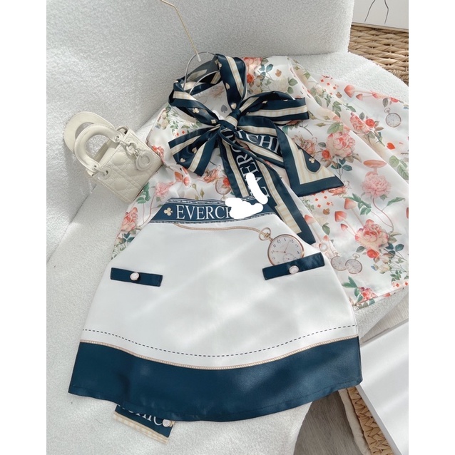 SET TAY VON KÈM CHÂN VÁY CHỮ A