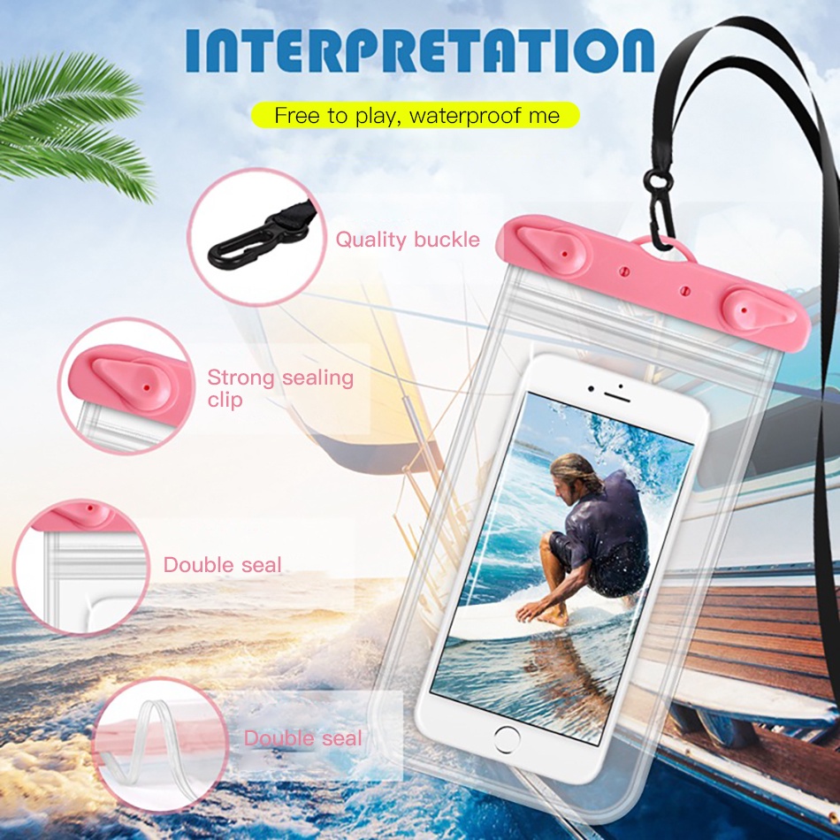 ACCEZZ Túi Đựng Điện Thoại Chống Thấm Nước 4-6 inch Thông Dụng Cho OPPO Samsung