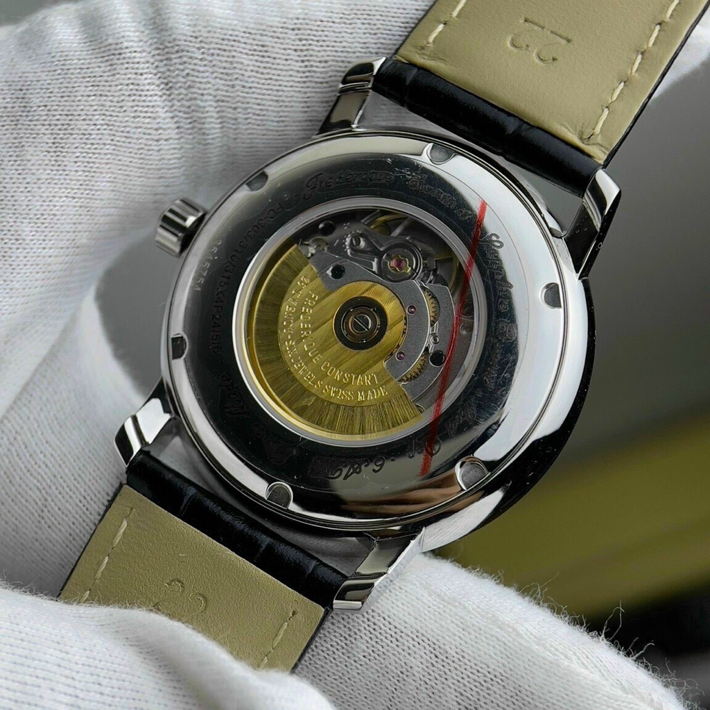 Đồng hồ nam Frederique Constants 40mm máy Automatic Thụy Sĩ, chống nước 100m, kính sapphire, dây da cao cấp