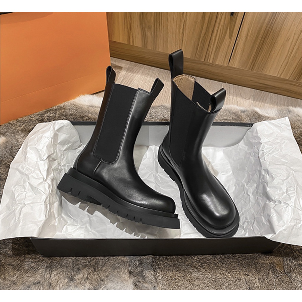 [ Video] Giày boot da nữ martin cổ cao đế bảng SIÊU CHẤT GBN98