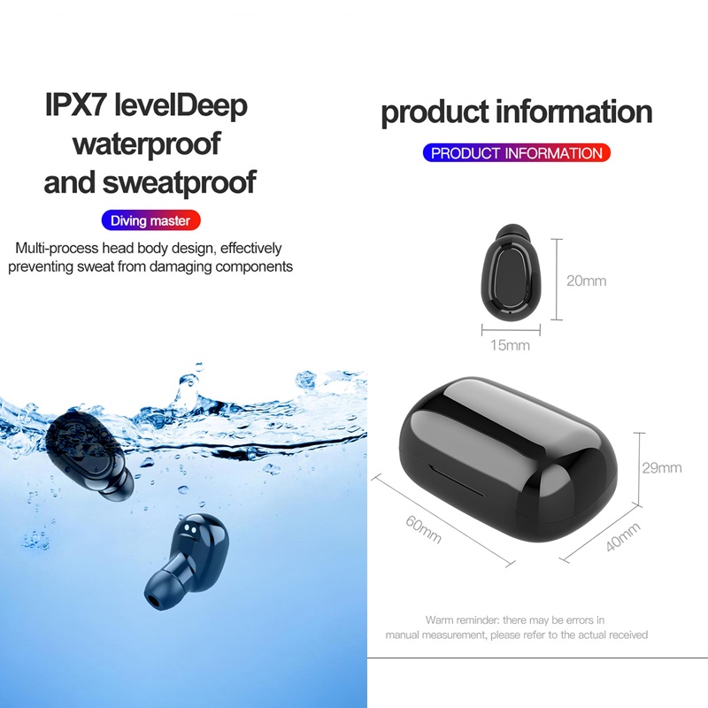 Tai nghe không dây itikun Bluetooth L21 Pro TWS thể thao âm thanh nổi chống nước cho IPAndroid