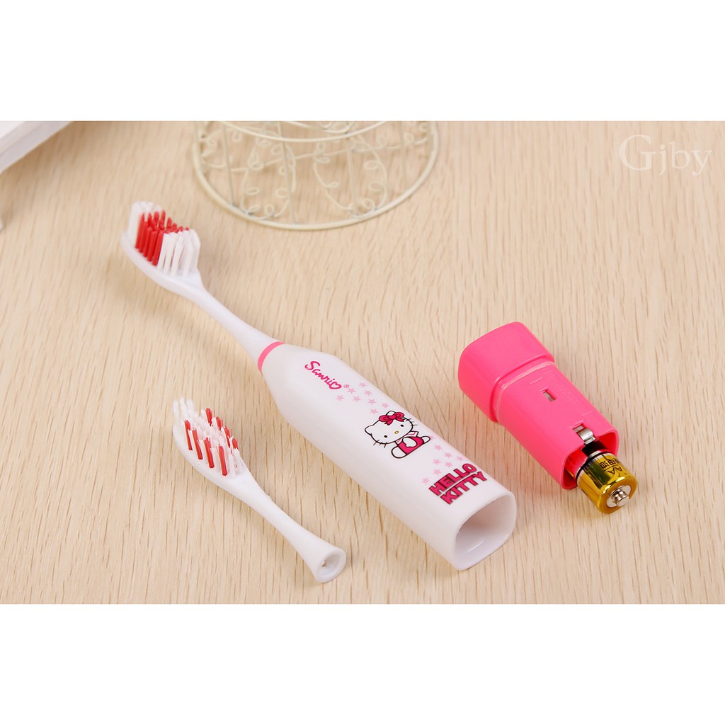 Hello kitty Bàn Chải Đánh Răng Điện Tử Tự Động Hình Mèo kitty Đáng Yêu Có Thể Thay Thế Cho Người Lớn Và Trẻ Em