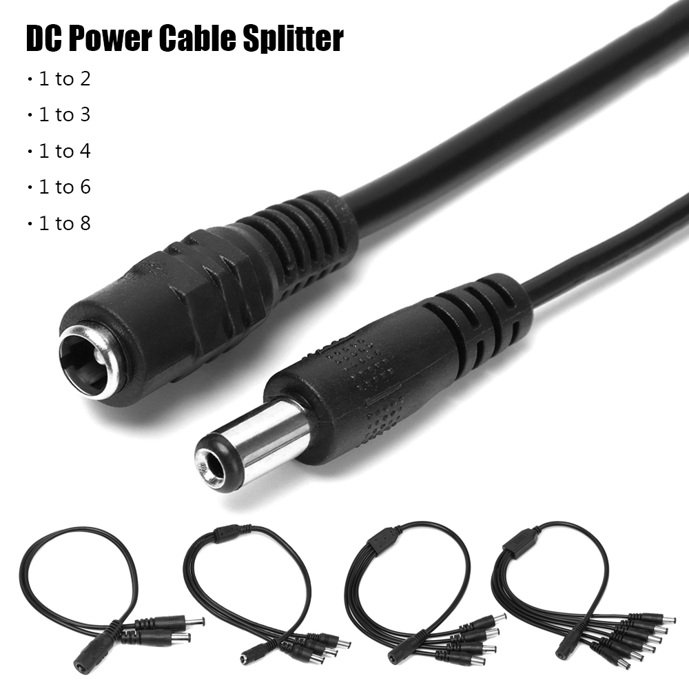 FASHYUNER Dây Cáp Chia Cổng 12v 5.5mmx2.1mm Chất Lượng Cao Từ 1 Lỗ Sang 2 / 3 / 4 / 6 / 8 Đầu