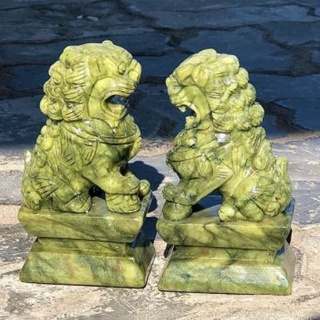 Cặp sư tử đá Xanh cao 15cm