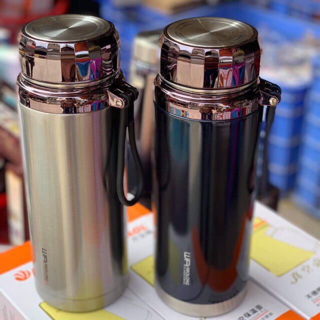 Bình giữ nhiệt kim cương inox 304 nóng lạnh, ly giữ nhiệt 24h dung tích 1000ml, 1200ml, 1500ml