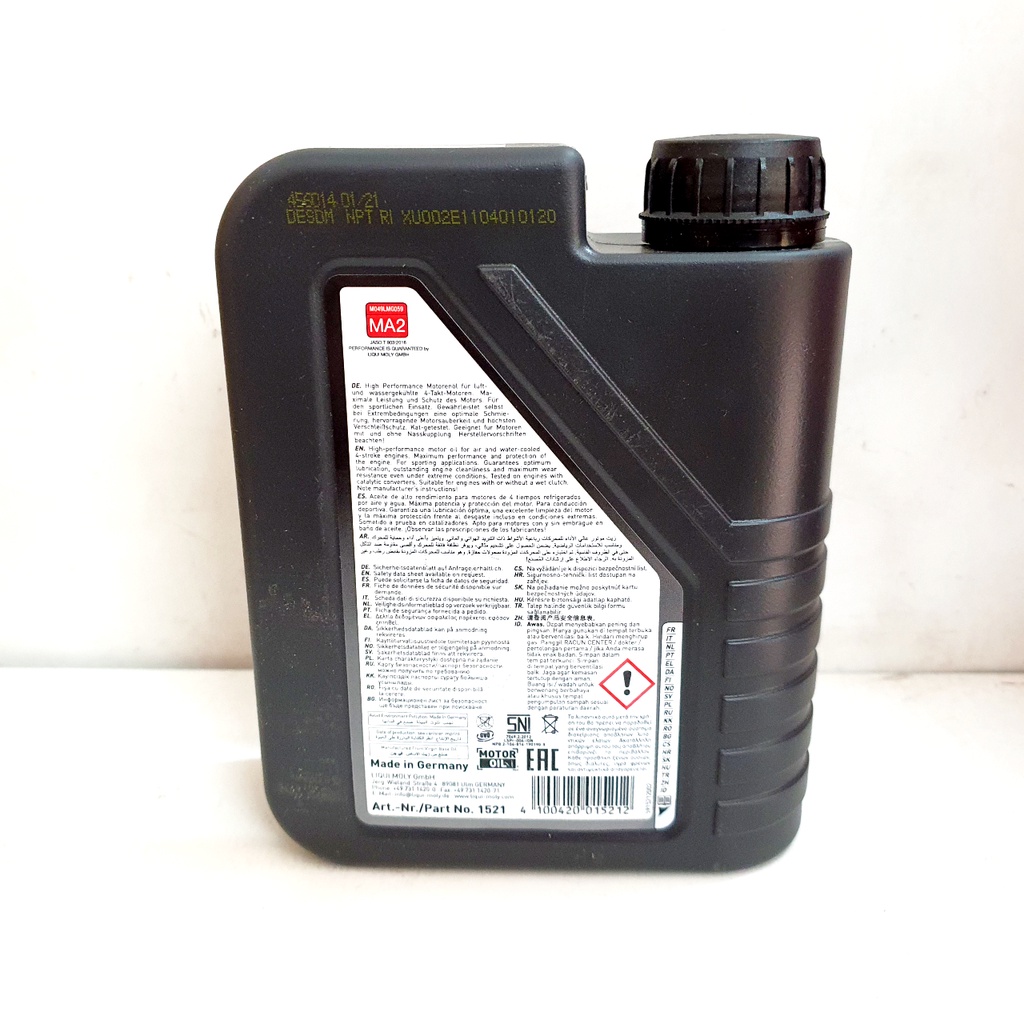 Nhớt tổng hợp cao cấp cho xe số,côn tay Liqui Moly Street 10w40-Sản xuất tại Đức