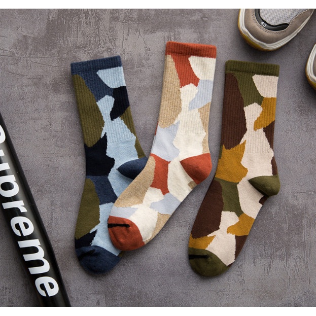 Vớ cổ cao Unisex phong cách ngụy trang, thể thao, đường phố, năng động.