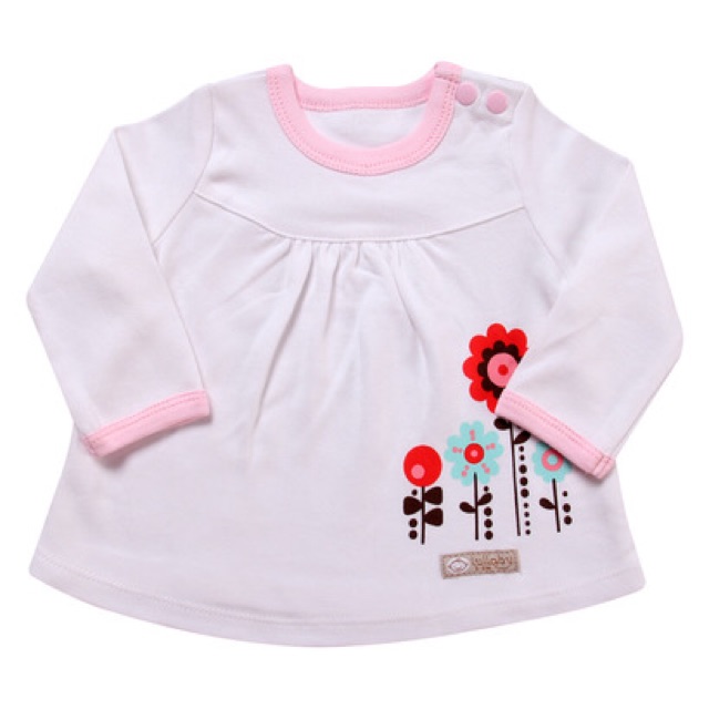 Áo chữ A cài vai Lullaby bé gái size 0-3m