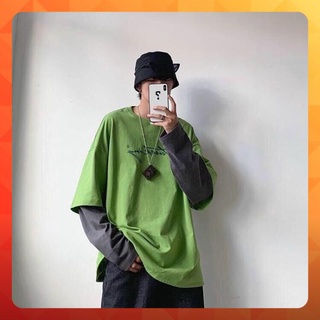 Áo thun thu đông tay dài nối CHỮ KÝ - Unisex nam nữ đều mặc được
