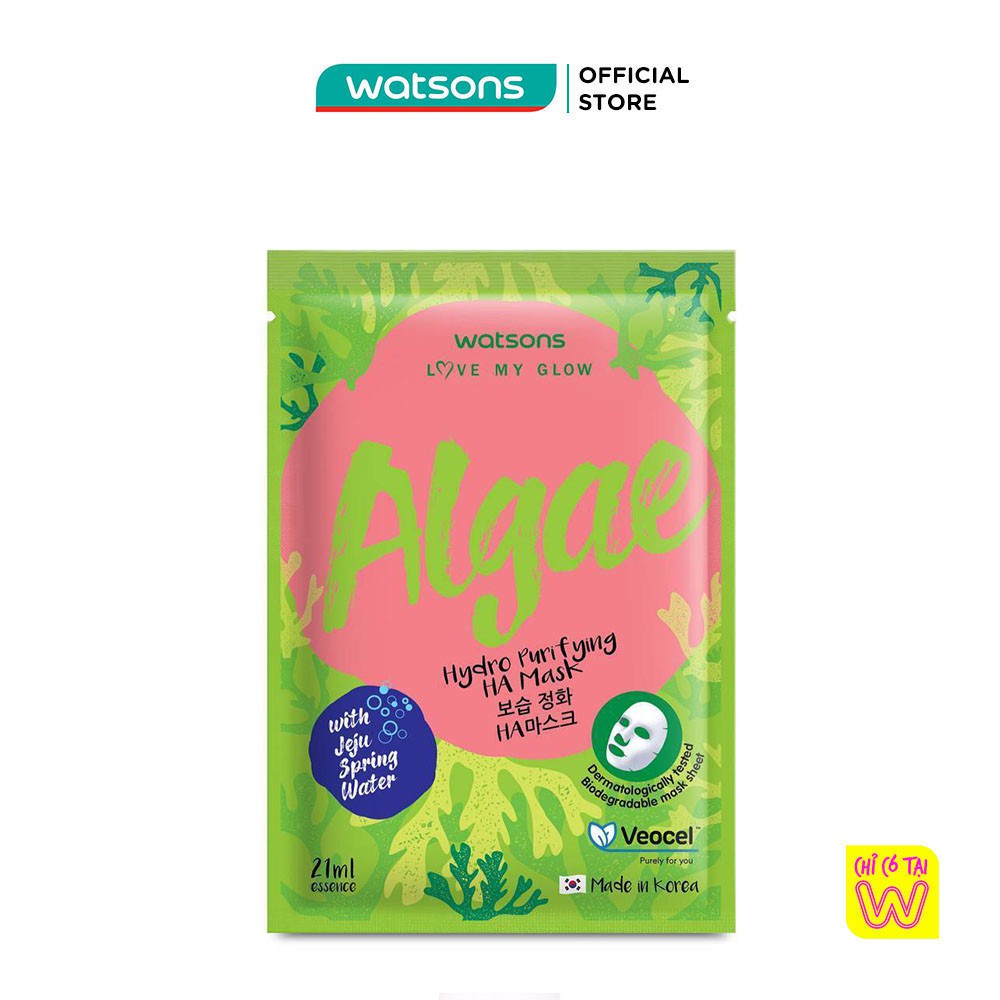 Mặt Nạ Watsons Algae Hydro Purifying HA Phục Hồi Độ Ẩm 21ml