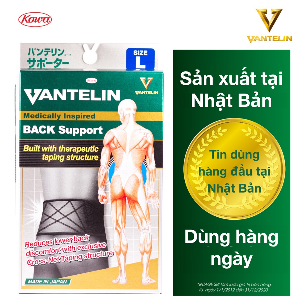 Đai Bảo Vệ Cột Sống Vantelin Back Support Size L