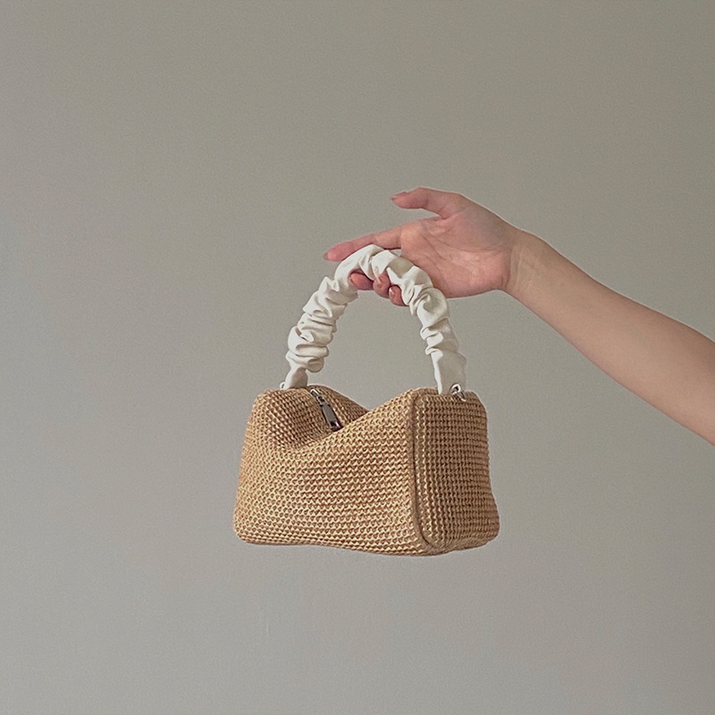 IELGY Túi kiểu cói đan màu sắc retro thời trang cho nữ