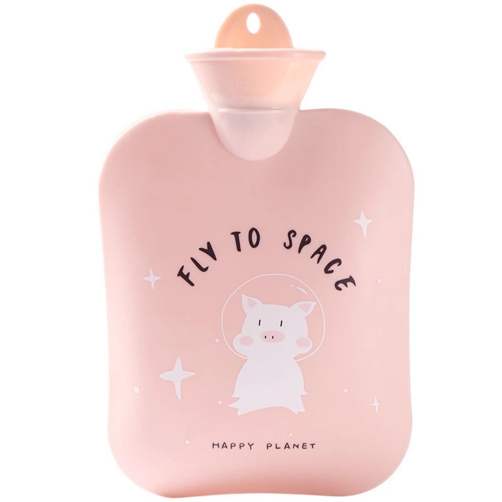 Túi chườm nóng lạnh 1000ml Puha, túi sưởi ấm bụng kinh hình cute Pig big zize 1000ml , tặng kèm túi vải bông mềm mại.