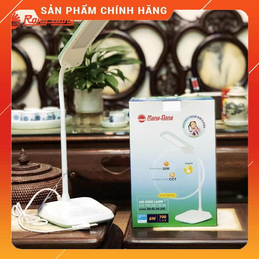 Đèn bàn học Rạng Đông [THANH LÝ] chống cận, công suất 6w, 4 màu ánh sáng, 3 cấp ánh sáng sử dụng làm đèn học cho bé