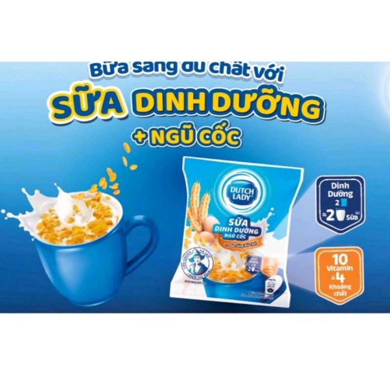 Sữa Bột Ngũ Cốc Dutch Lady 1Dây/10 Gói (25Gam×10 Gói).