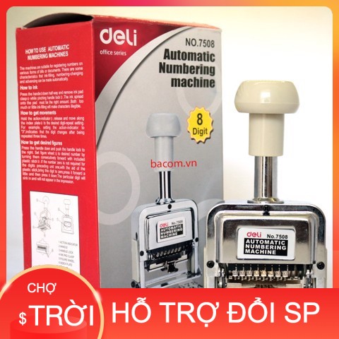 Dấu Nhảy Số Tự Động Deli - 6 số, 7 số, 8 số, 9 số, 10 số