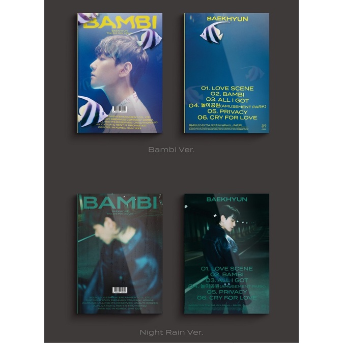 Album  BAEKHYUN - BAMBI photobook ver, case ver random có sẵn nguyên seal
