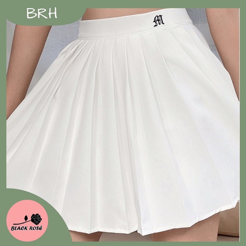 Chân Váy Tennis,Xếp Ly Chữ A Cạp Thêu 882 Có Lót Quần Bên Trong